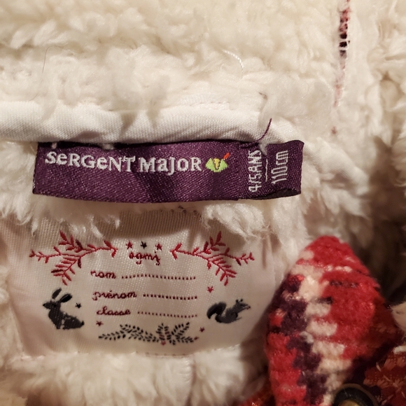 Sergent Major size 110 4/5 cape Poncho coat plaid - Picture 7 of 7